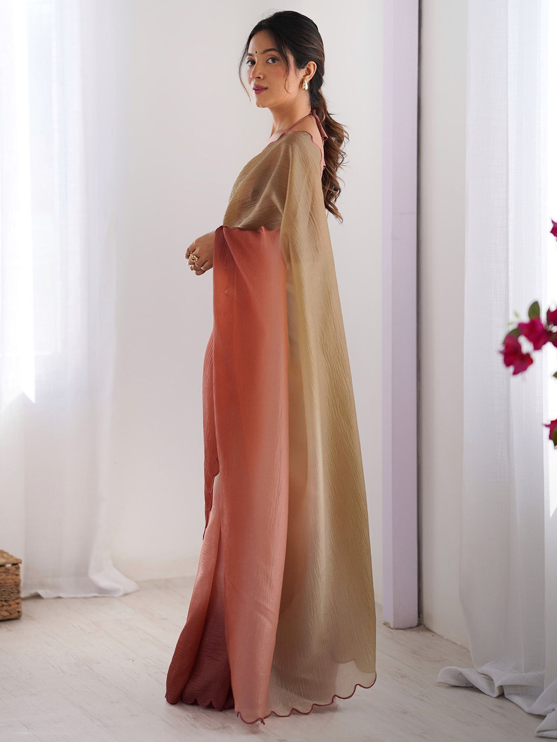 Image of Tasrika Ombre Bollywood Chiffon Saree