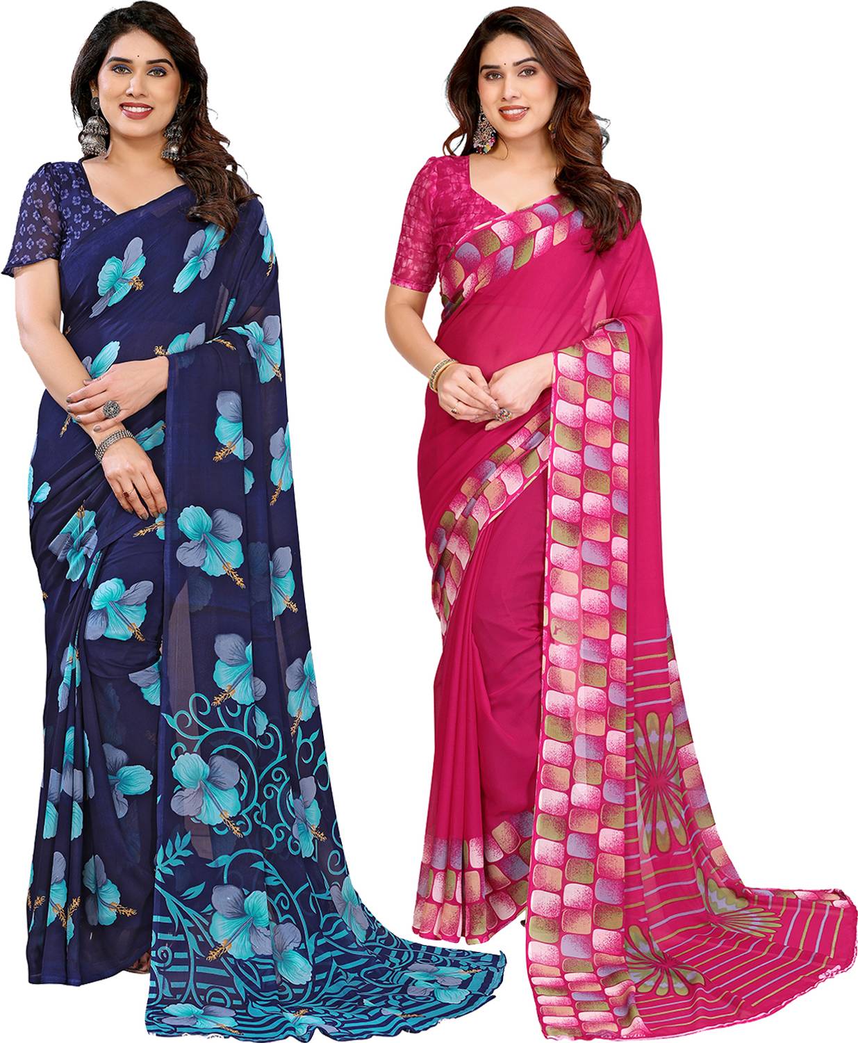 Anand Sarees Printed Daily Wear Georgette Saree