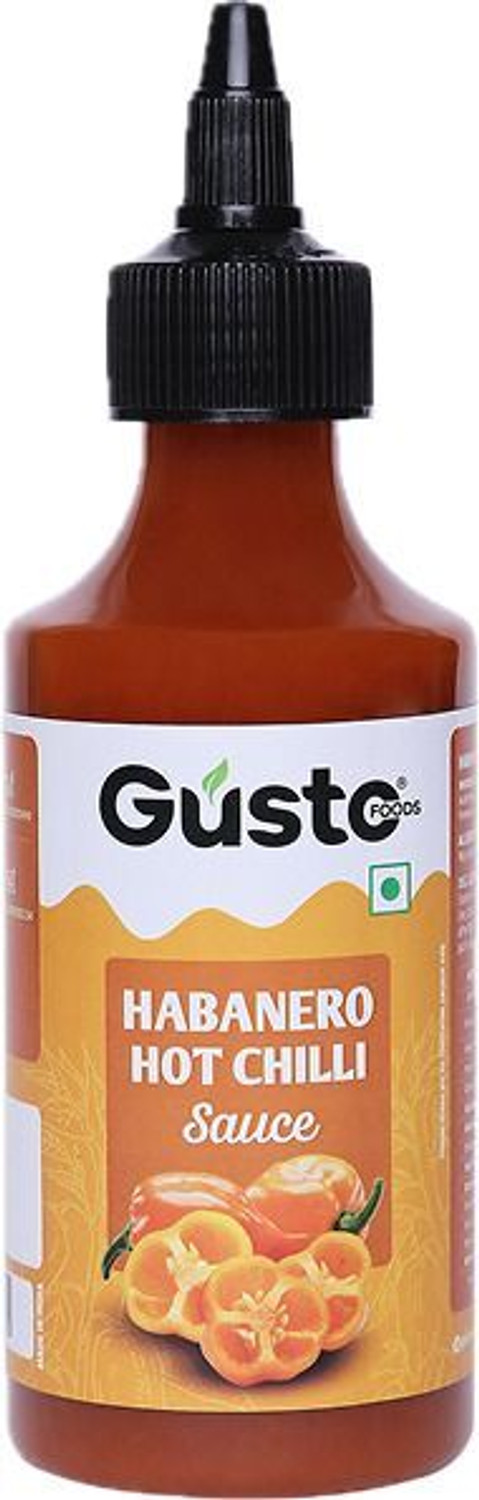 Image of Gusto Foods Habanero Sauce - 200g | Spicy & Fiery Hot Chilli Sauce | Sauce