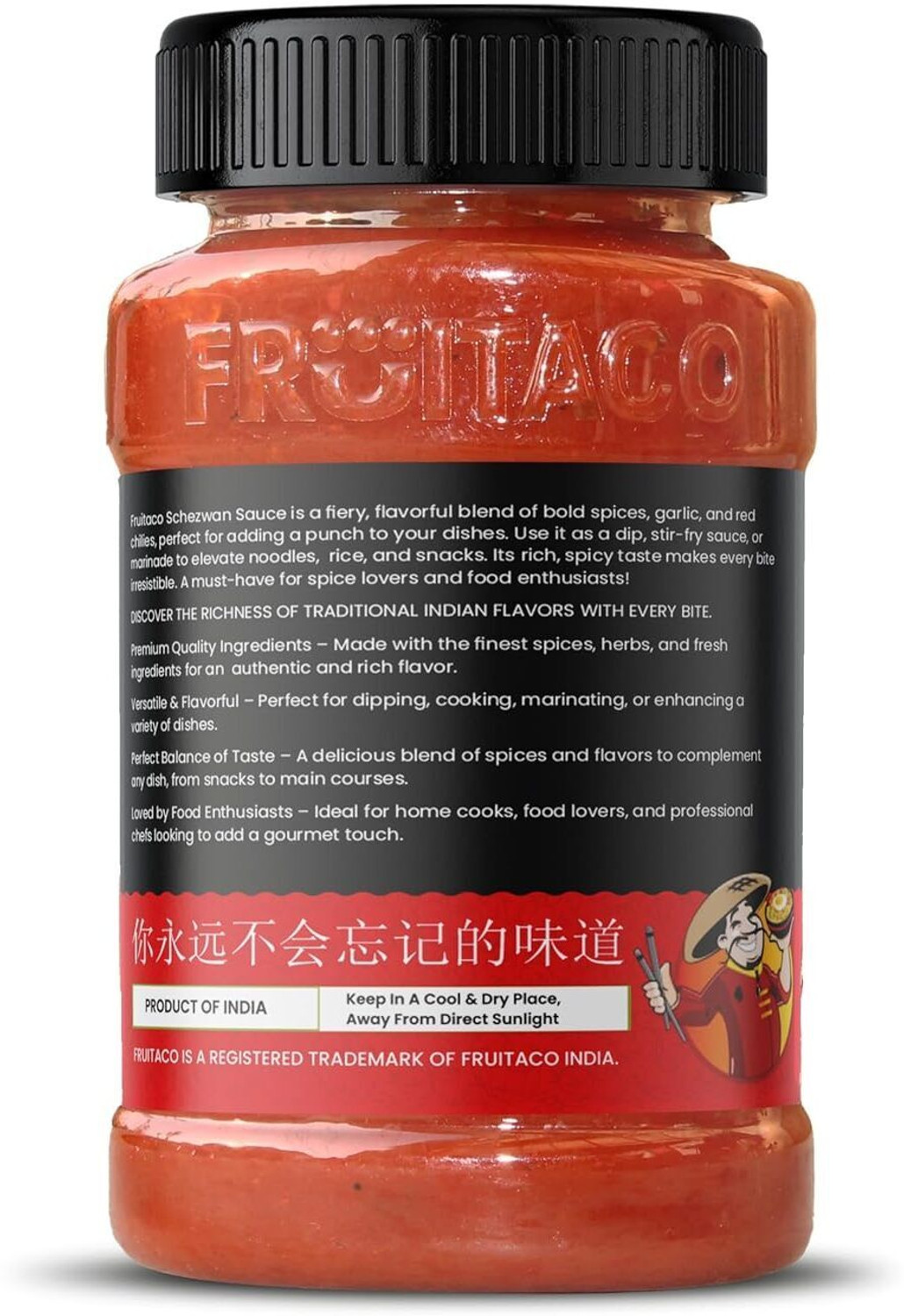 Image of fruitaco Schezwan Chutney Sauce | Fiery Dip, Spread & Cooking Sauce | Sauce