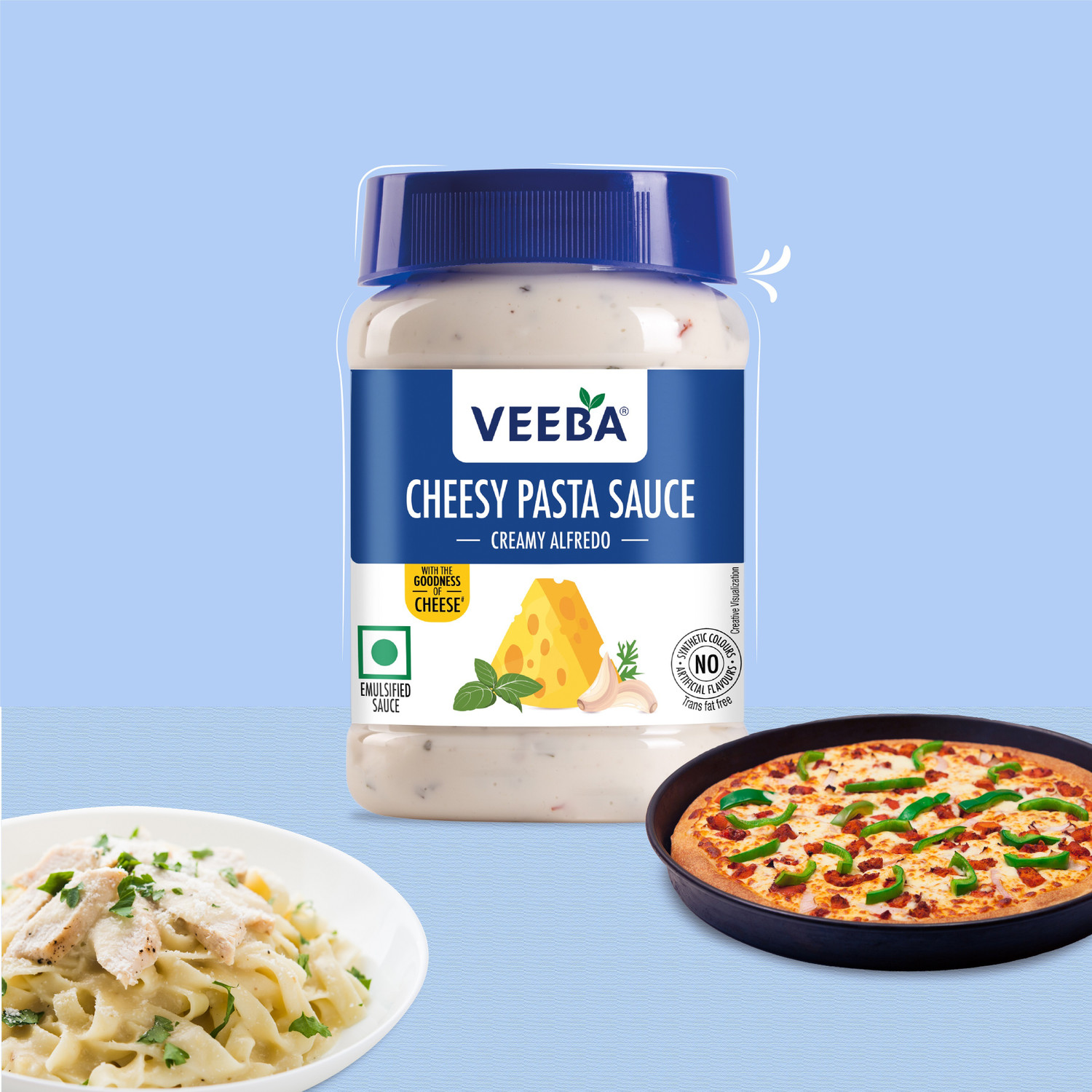 Image of VEEBA Cheesy Pasta - Creamy Alfredo Sauce
