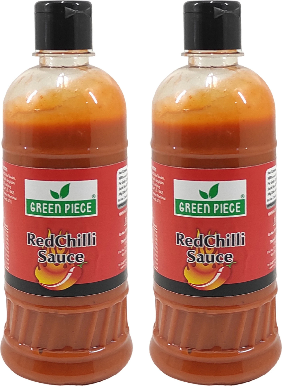 Image of GREEN PIECE Red Chilli Sauce (500ml) (Pack of 2) Sauce
