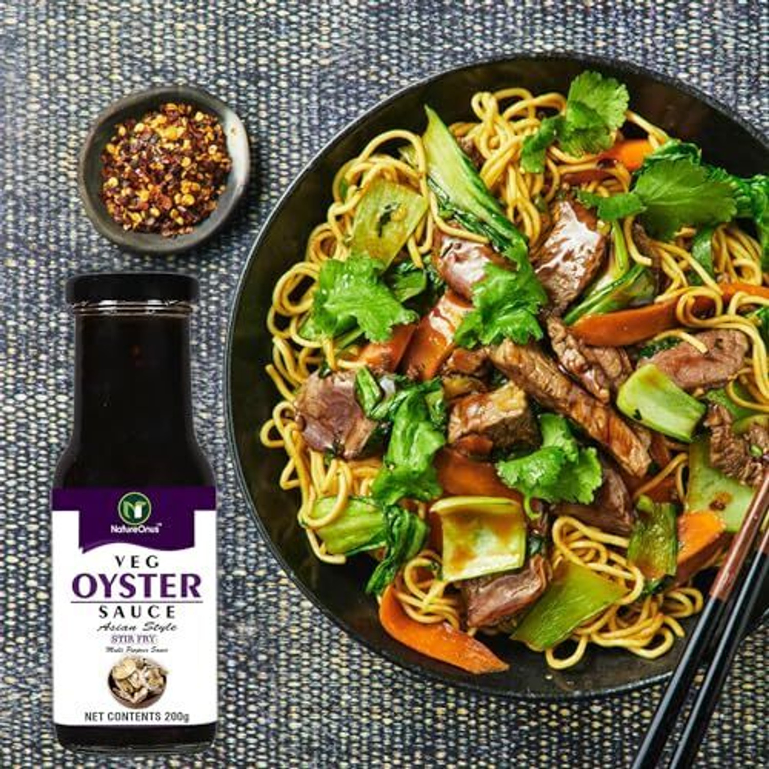 Image of NatureOnus Veg Oyster Sauce 200g | Thai Cuisine |(Pack of 1) Sauce