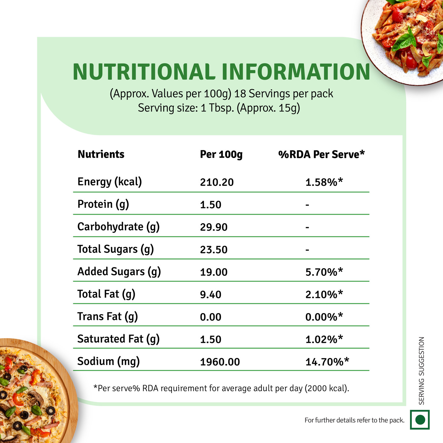 Image of VEEBA Pasta & Pizza Herby Tomato Sauce