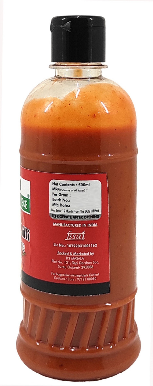 Image of GREEN PIECE Red Chilli Sauce (500ml) (Pack of 2) Sauce