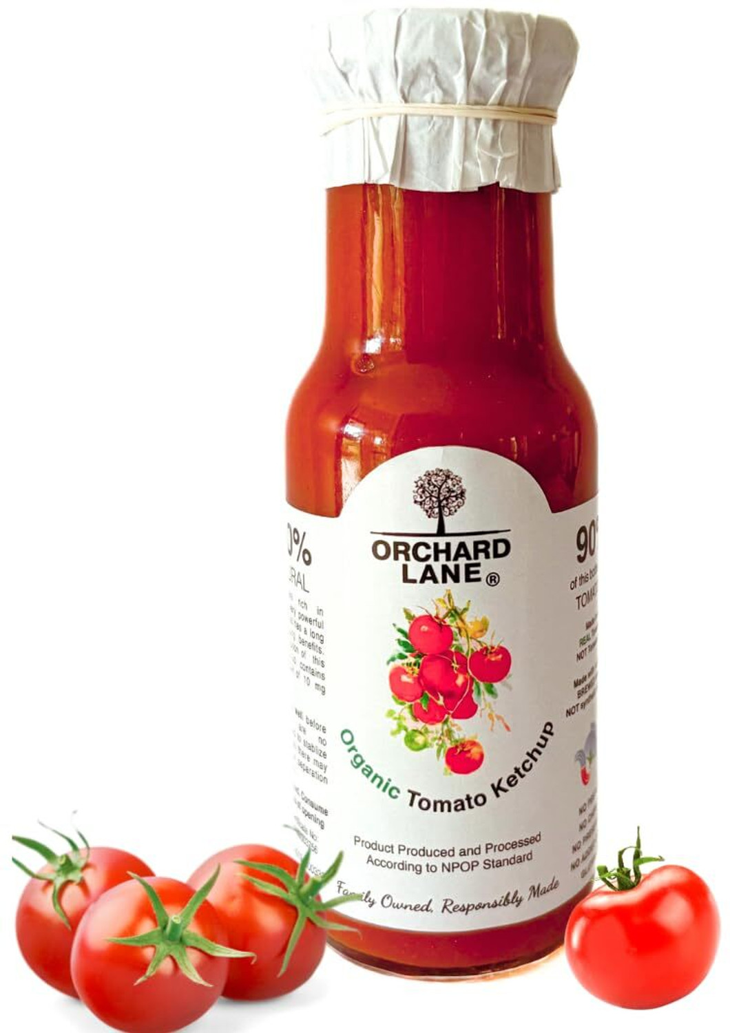 Image of Orchard Lane Certified Organic Tomato Ketchup - Zero Sugar- Made with Fresh Tomatoes Sauces & Ketchup