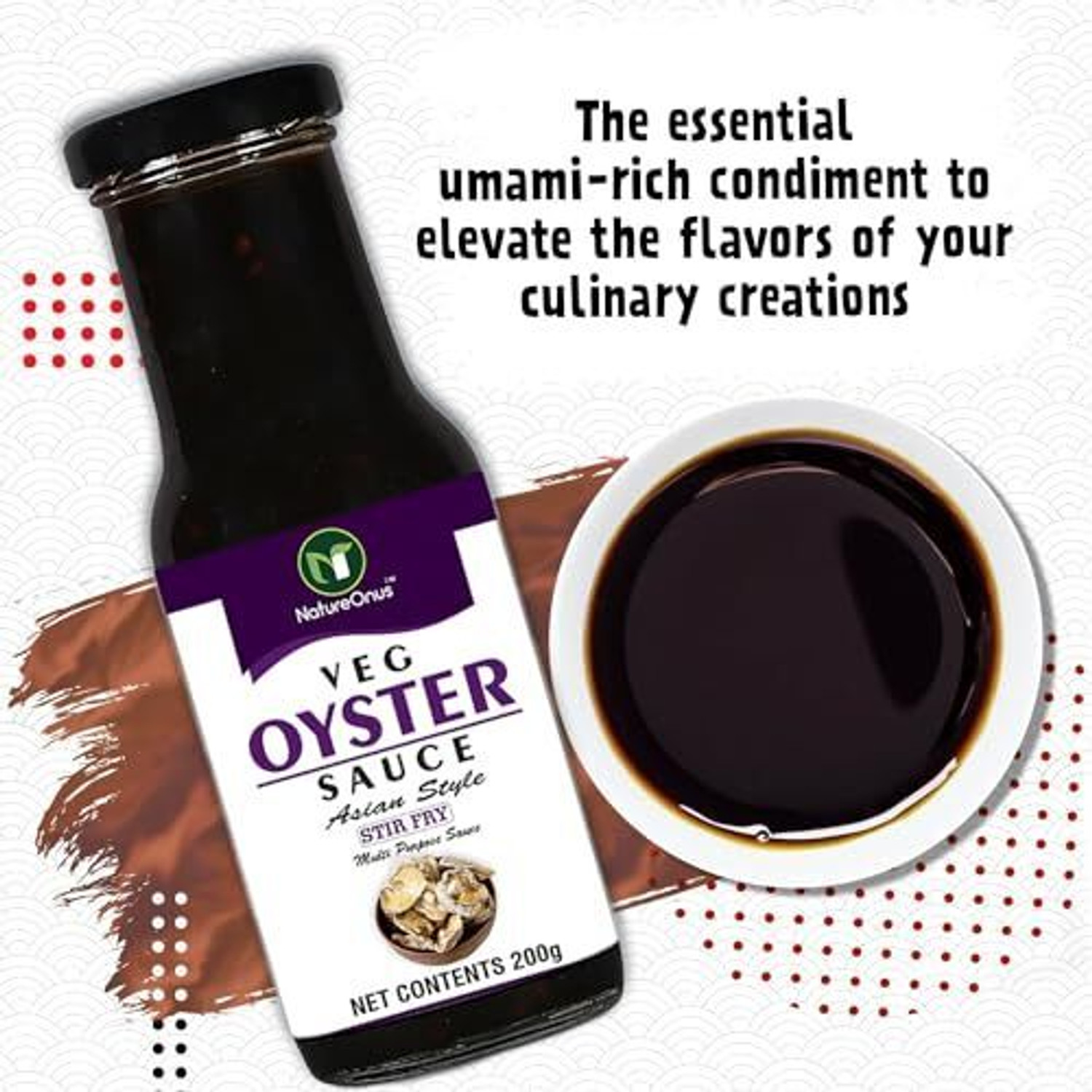 Image of NatureOnus Veg Oyster Sauce 200g | Thai Cuisine |(Pack of 1) Sauce