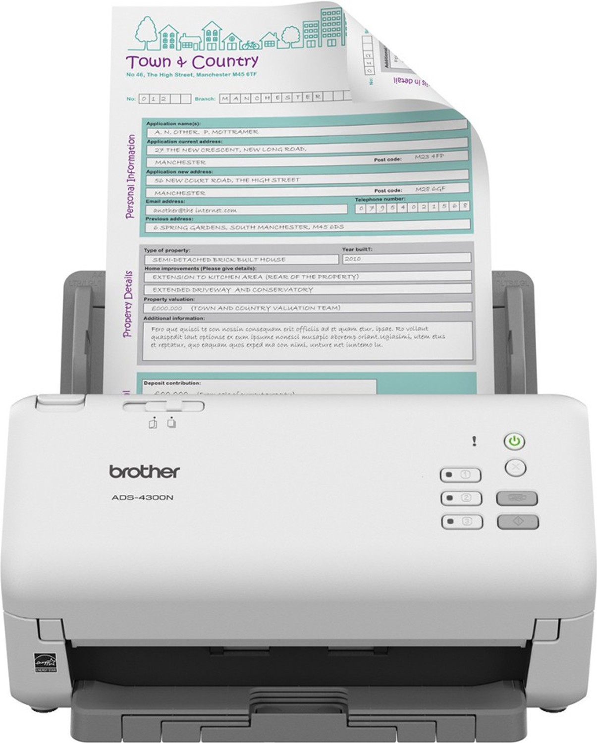 Image of brother Document Scanner ADS-4300N Scanner