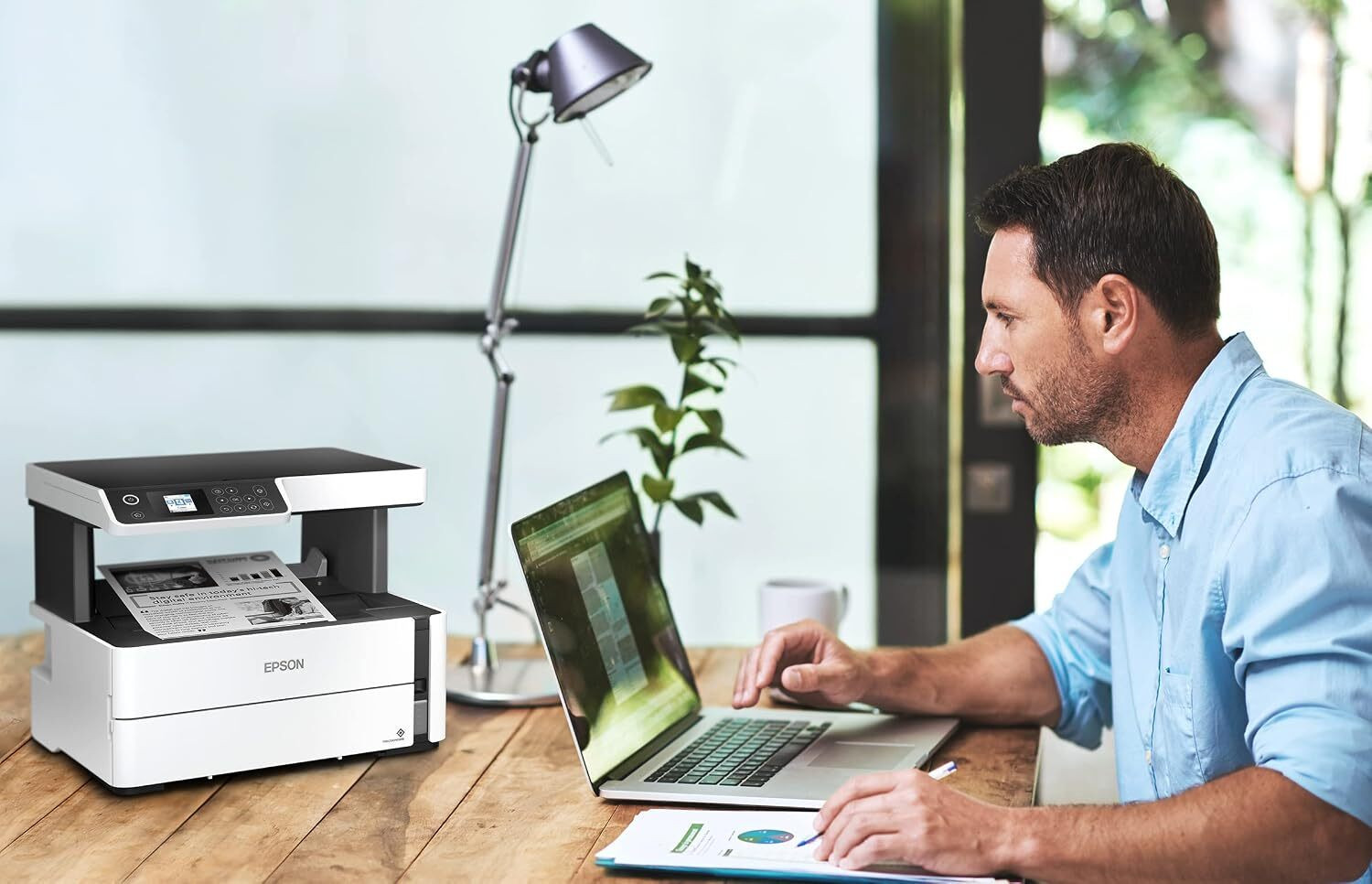 Image of Epson Eco Tank M2170 Multifunction Wi-Fi Monochrome All-in-One Ink Tank Printer Scanner