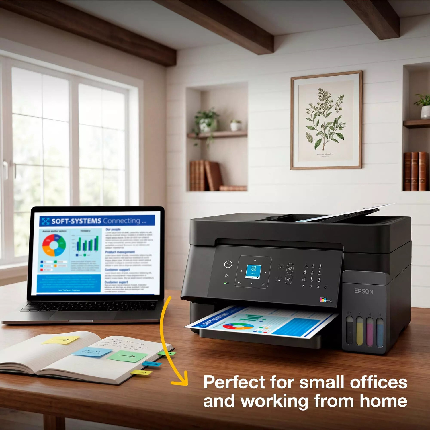 Image of Epson EcoTank L5390 Wi-Fi All-in-One Ink Tank Printer Scanner (Black)