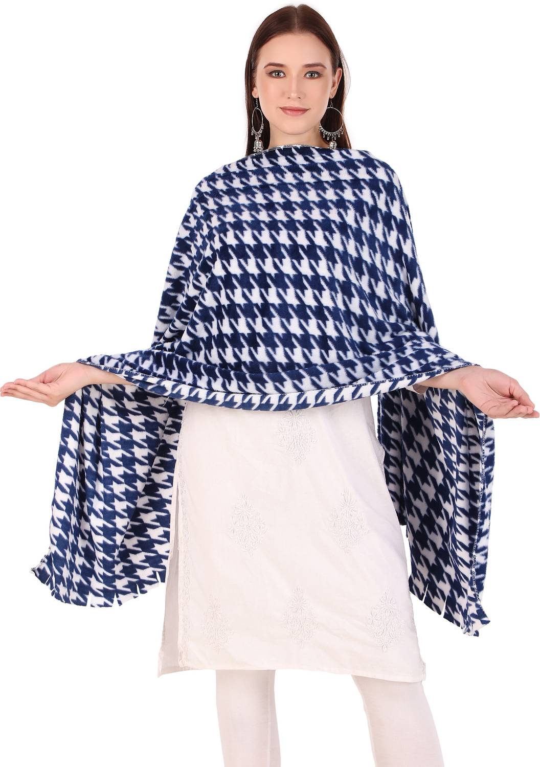 BRAVEZI Geometric Print Polycotton Women Stole, Scarf