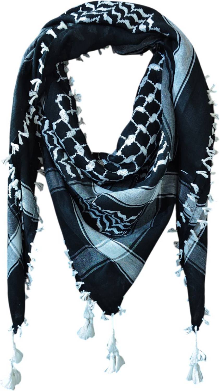 BAKKAH Checkered Poly Silk Men Scarf