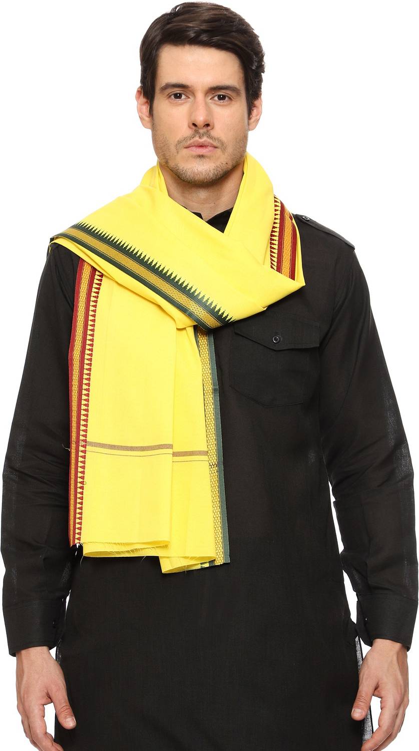 AHMADUN Embroidered Cotton Blend Men Scarf