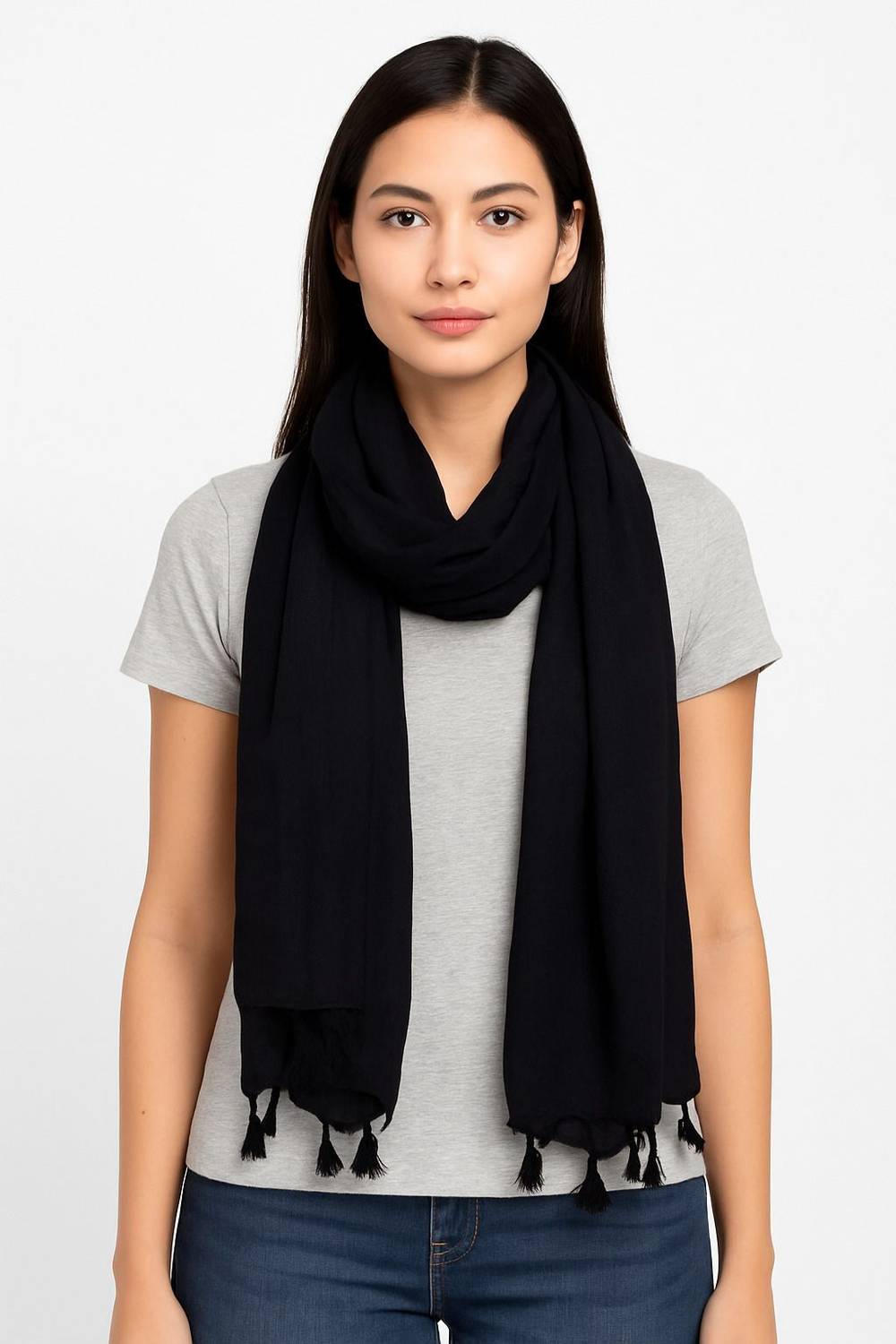 Appystoles Solid Georgette Girls Scarf