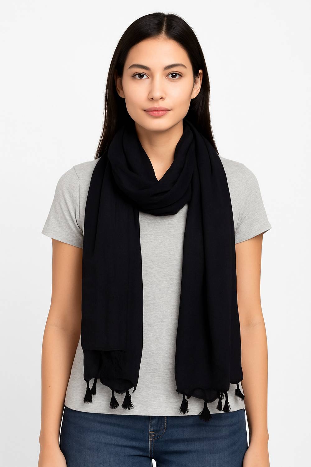 Appystoles Solid Georgette Girls Fancy Scarf