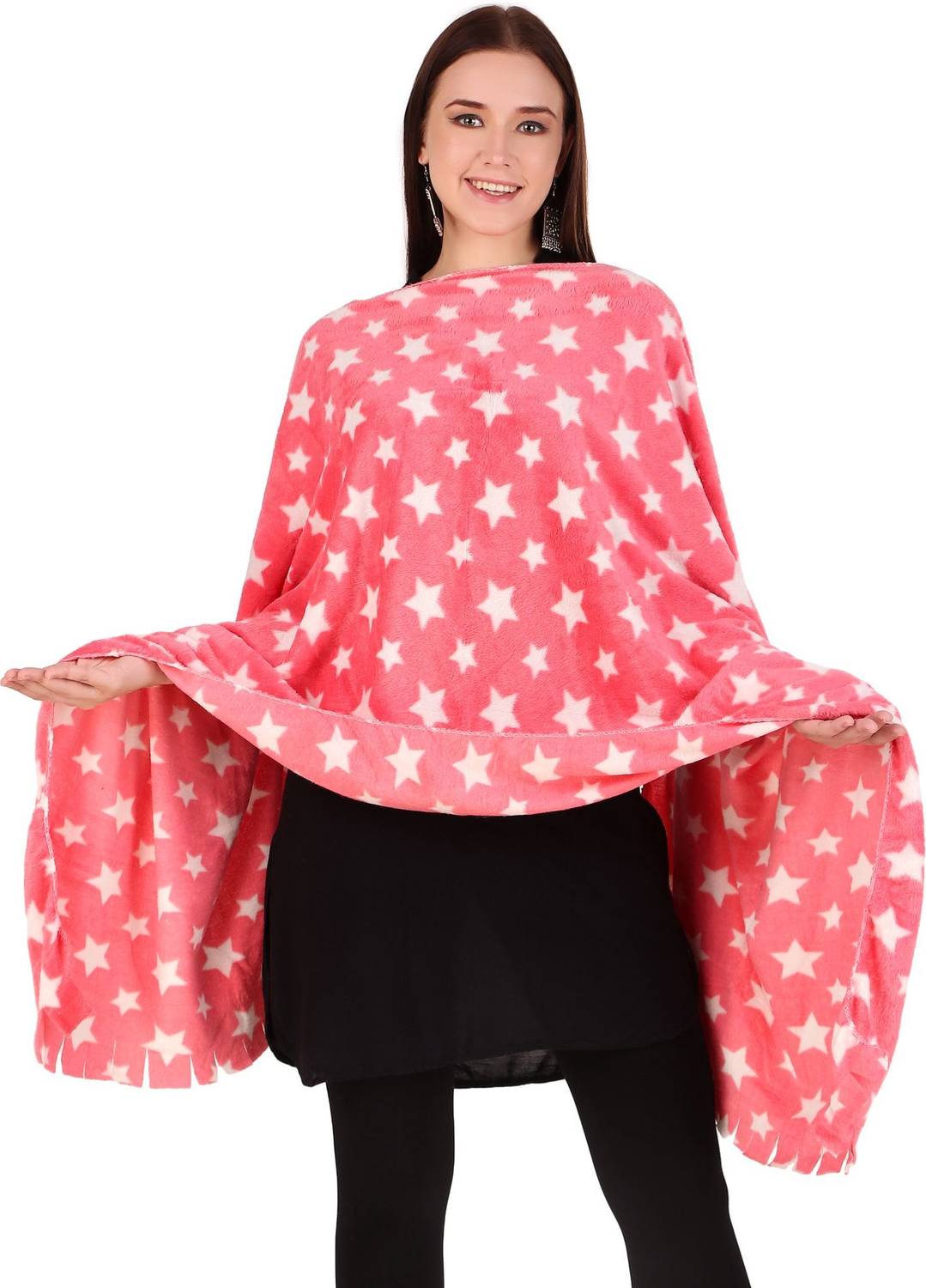 BRAVEZI Polka Print Polycotton Women Stole, Scarf