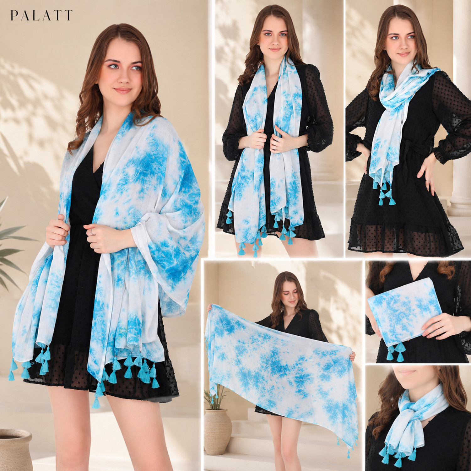 Image of Palatt Printed Viscose Girls Scarf, Stole, Fancy Scarf
