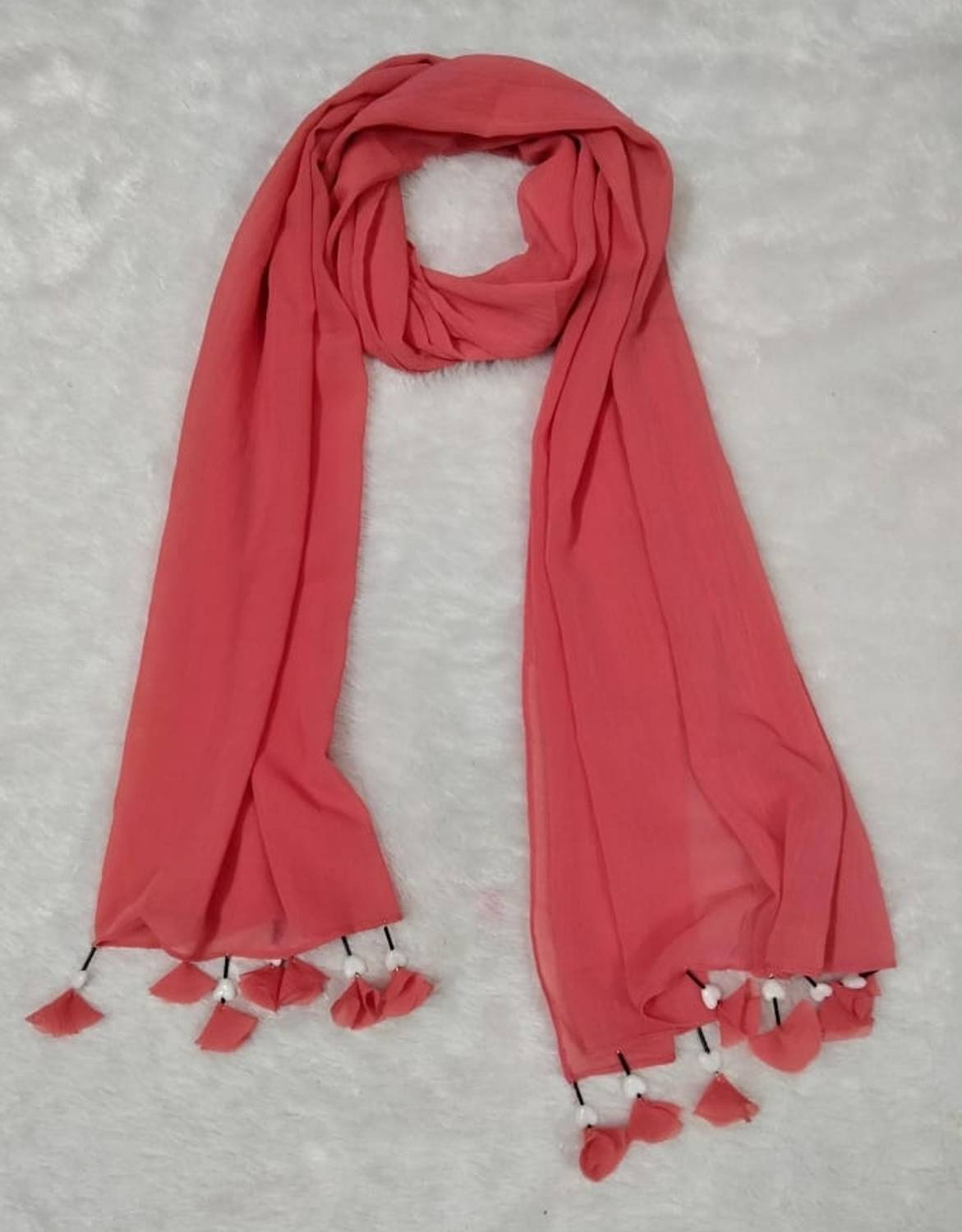 alsaj Self Design Chiffon Women Scarf, Stole