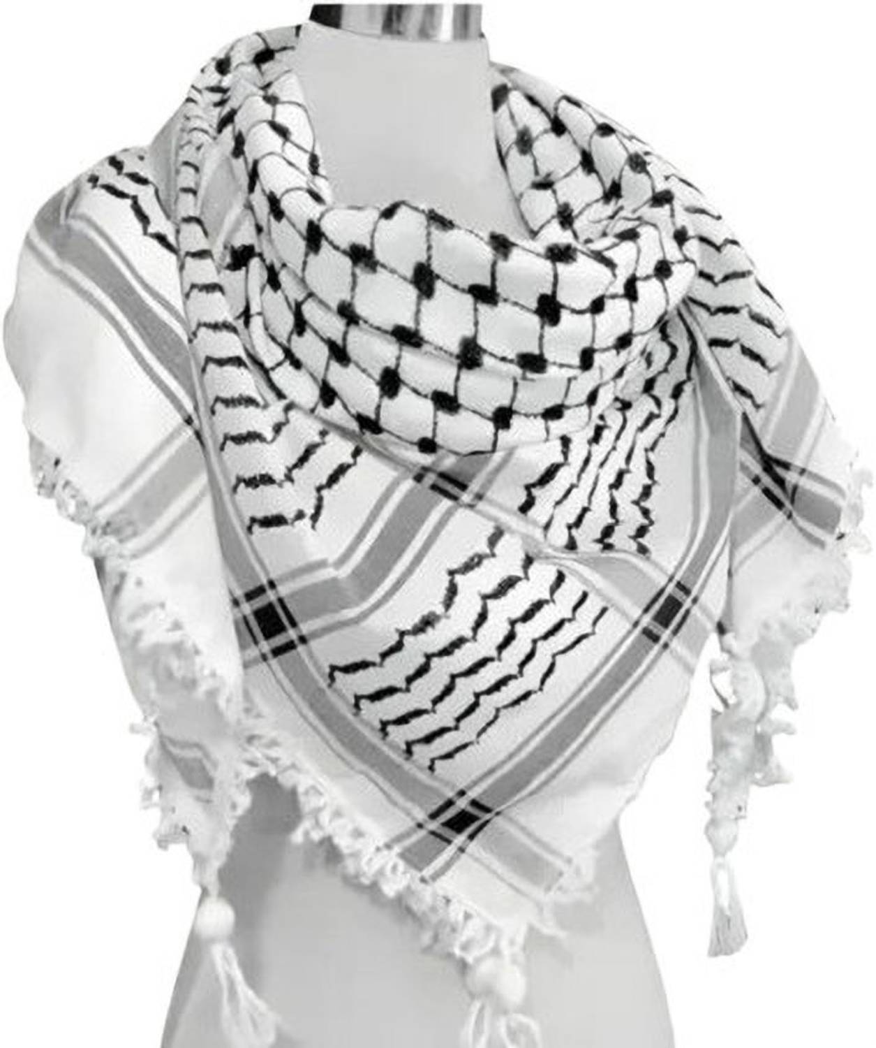 Arabic Shemagh Embroidered, Polka Print Cotton Blend Men & Women Fancy Scarf