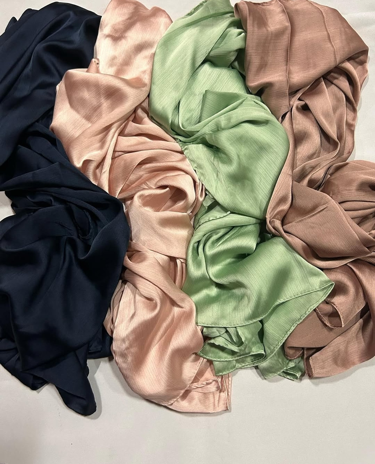 Image of AyezaHijab Solid Satin Blend Women Faux Turtleneck Neck Cover, Scarf, Bluetooth Scarf, Fancy Scarf, Stole