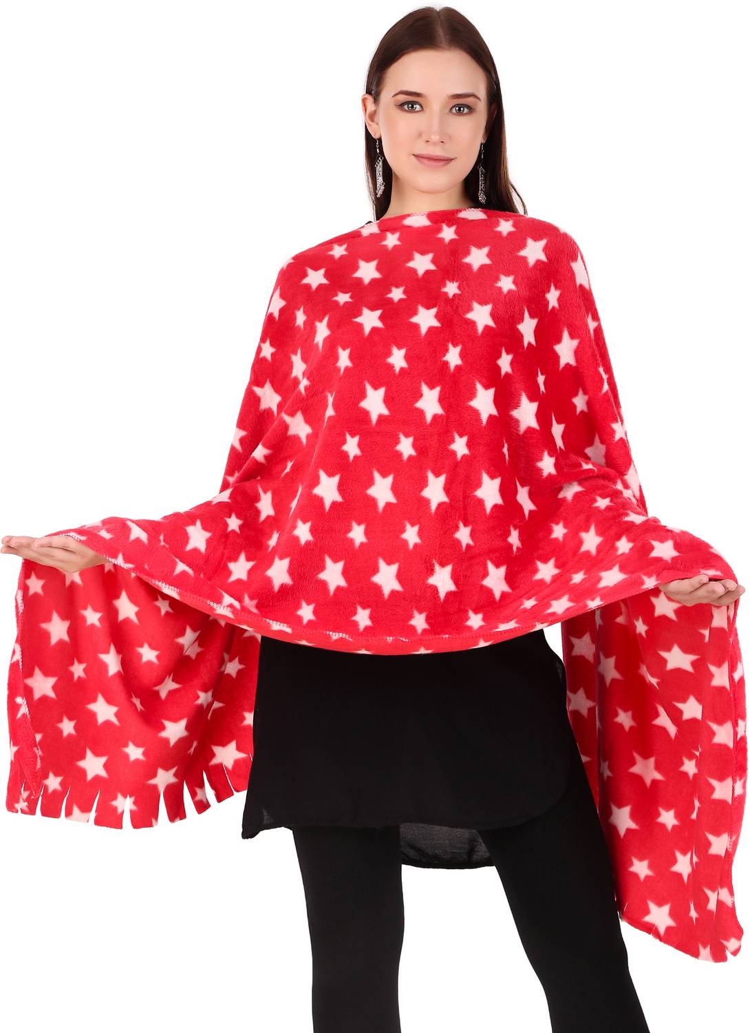 BRAVEZI Polka Print Polycotton Women Stole, Scarf