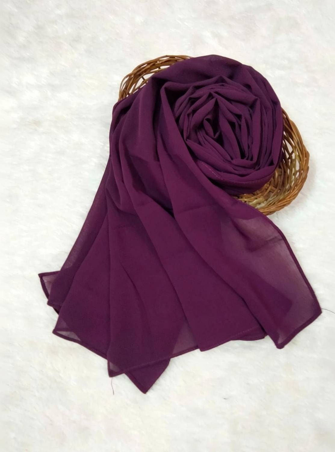 alsaj Solid Chiffon Women Scarf, Stole