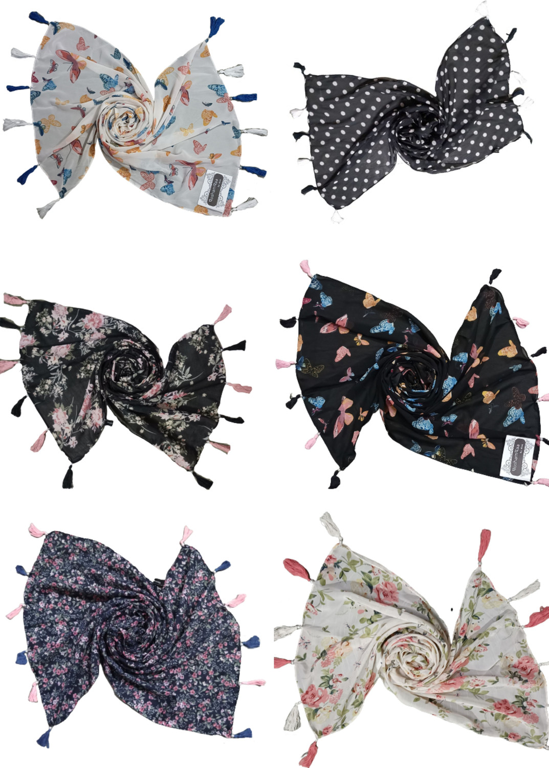 Image of POSHAMPAA Printed Chiffon Women Stole, Scarf, Fancy Scarf