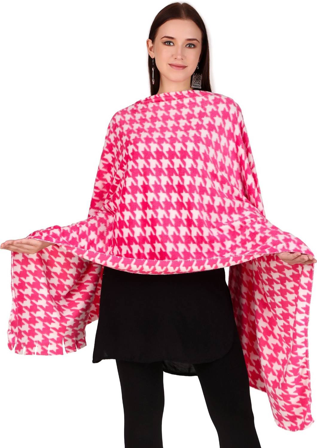 BRAVEZI Geometric Print Polycotton Women Stole, Scarf