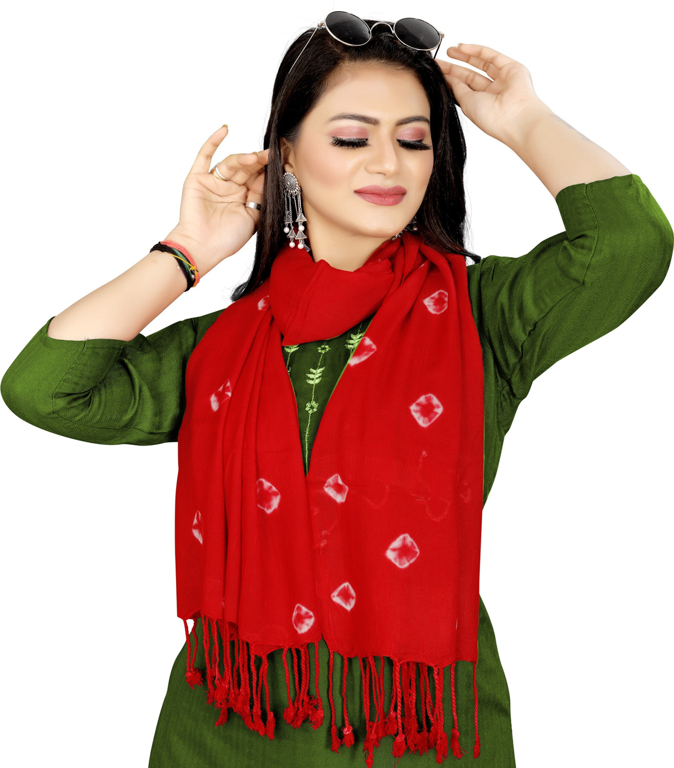 Image of Ebadat Printed Rayon Women Fancy Scarf, Scarf, Stole