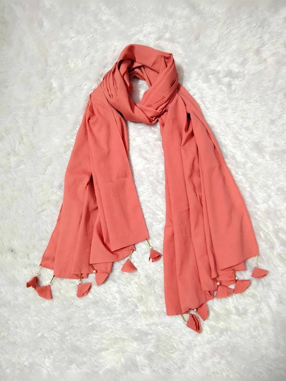 alsaj Solid Cotton Blend Women Scarf, Stole
