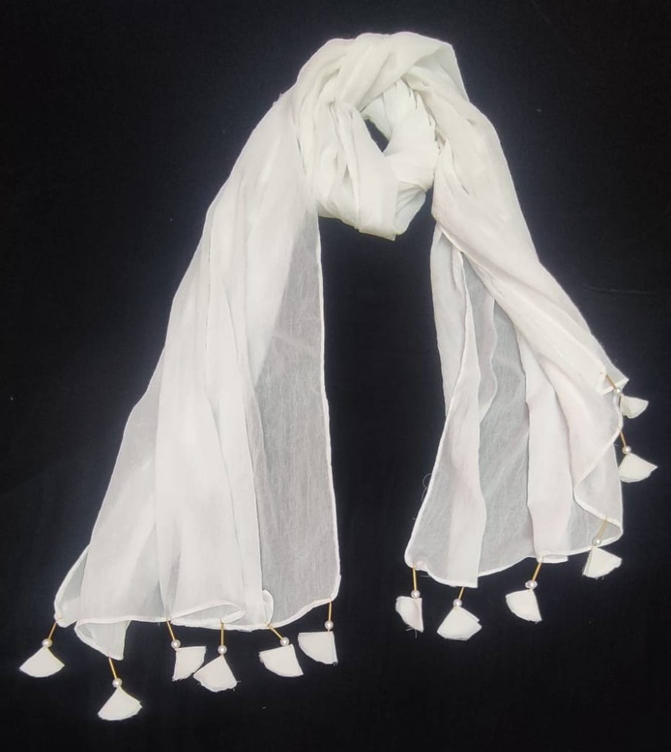alsaj Self Design Chiffon Women Stole