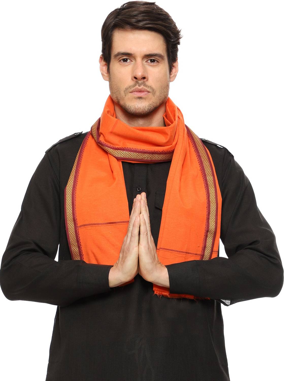 AHMADUN Embroidered Cotton Blend Men Scarf