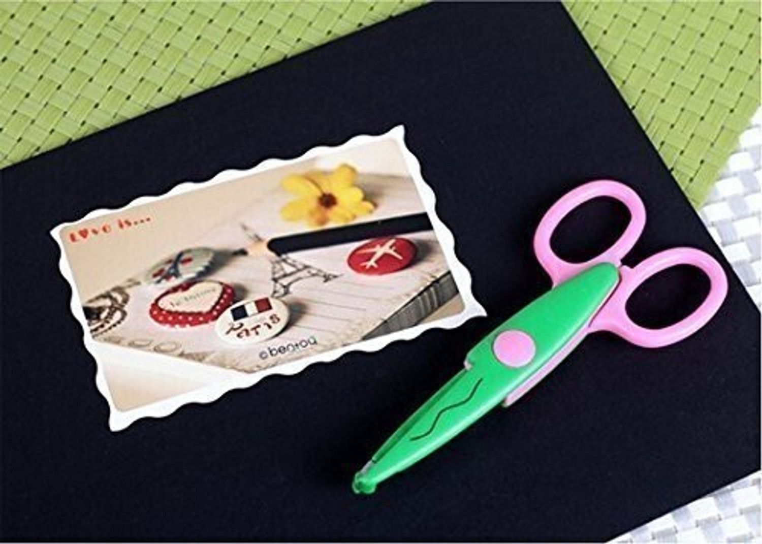Image of KRAFTMASTERS 6 Pieces Art and Craft Zig zag Paper Shaper Scissor Set Of 6 Scissors