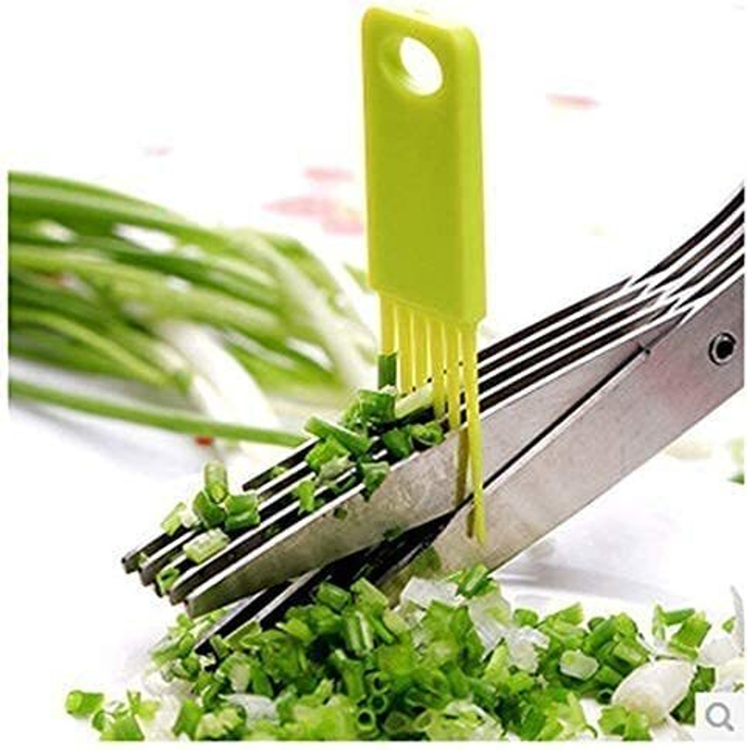 Image of Lufarp Cutter Scissors 5 Kitchen Multipurpose Cutting Shear with 5 Stainless Steel blad Scissors