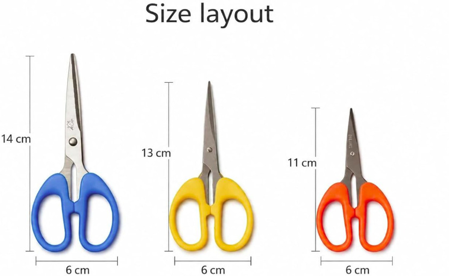Image of ModiCreations Stainless Steel Utility Scissors with Ergonomic Grip Handles Scissors