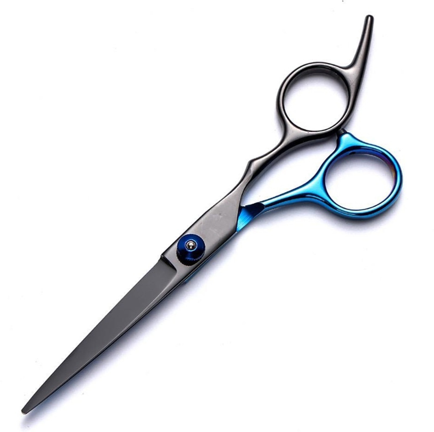 Image of feelhigh Stainless Steel BlueBlack Barber Hair Cutting Scissors Straight Scissors Salon Scissors