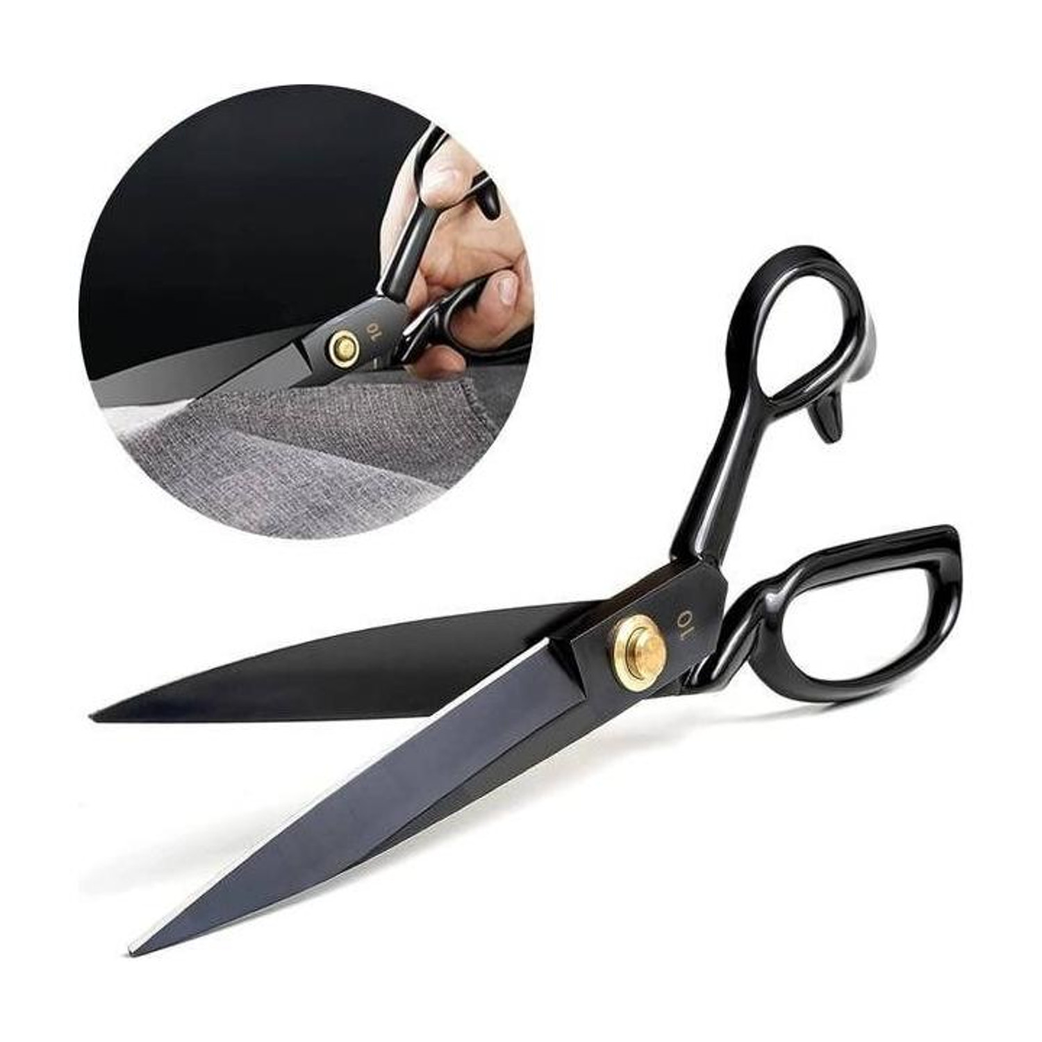 Image of Bekner Premium Professional Scissors for Tailoring Sewing Cutting Clothes Paper 10 inch Scissors