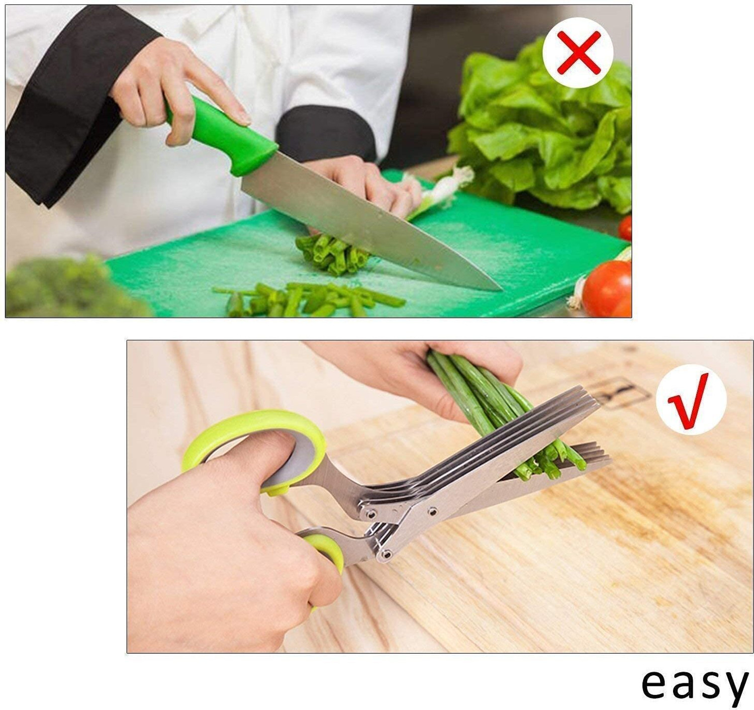 Image of Lufarp Cutter Scissors 5 Kitchen Multipurpose Cutting Shear with 5 Stainless Steel blad Scissors