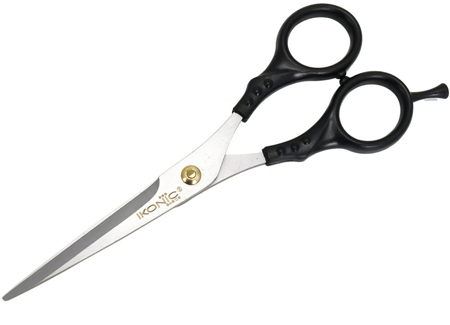 Image of Ikonic Basics Curved Finger Rest Barber Scissor, Professional Salon & Home Use, IKB -716C Scissors