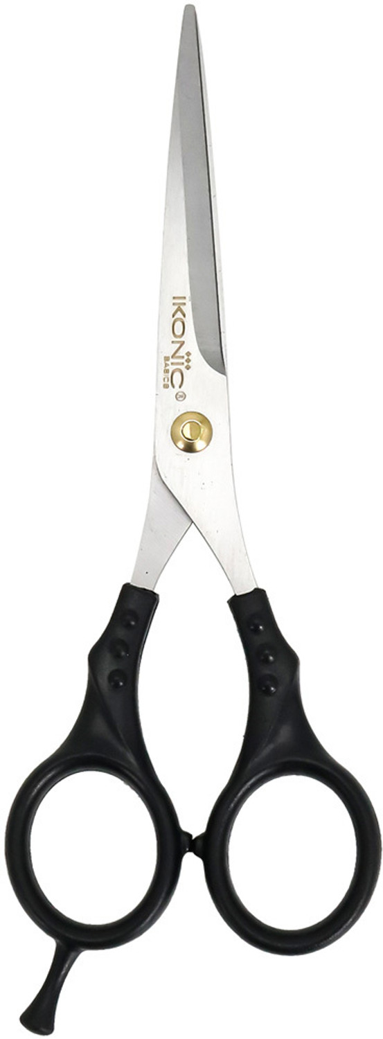 Image of Ikonic Basics Curved Finger Rest Barber Scissor, Professional Salon & Home Use, IKB -716C Scissors