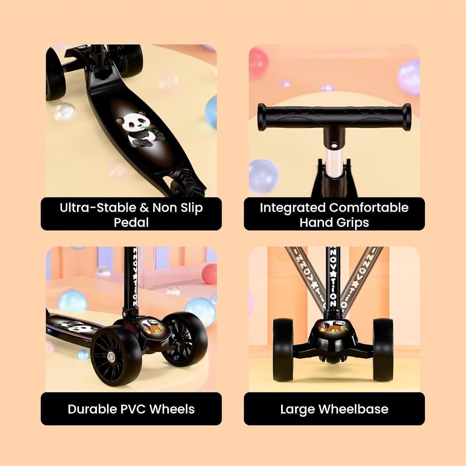 Image of SHIVRUDRA Kids 3-Wheel Kick Scooter | Adjustable Height | Foldable BABY Scooter for 75Kg Kids Scooter