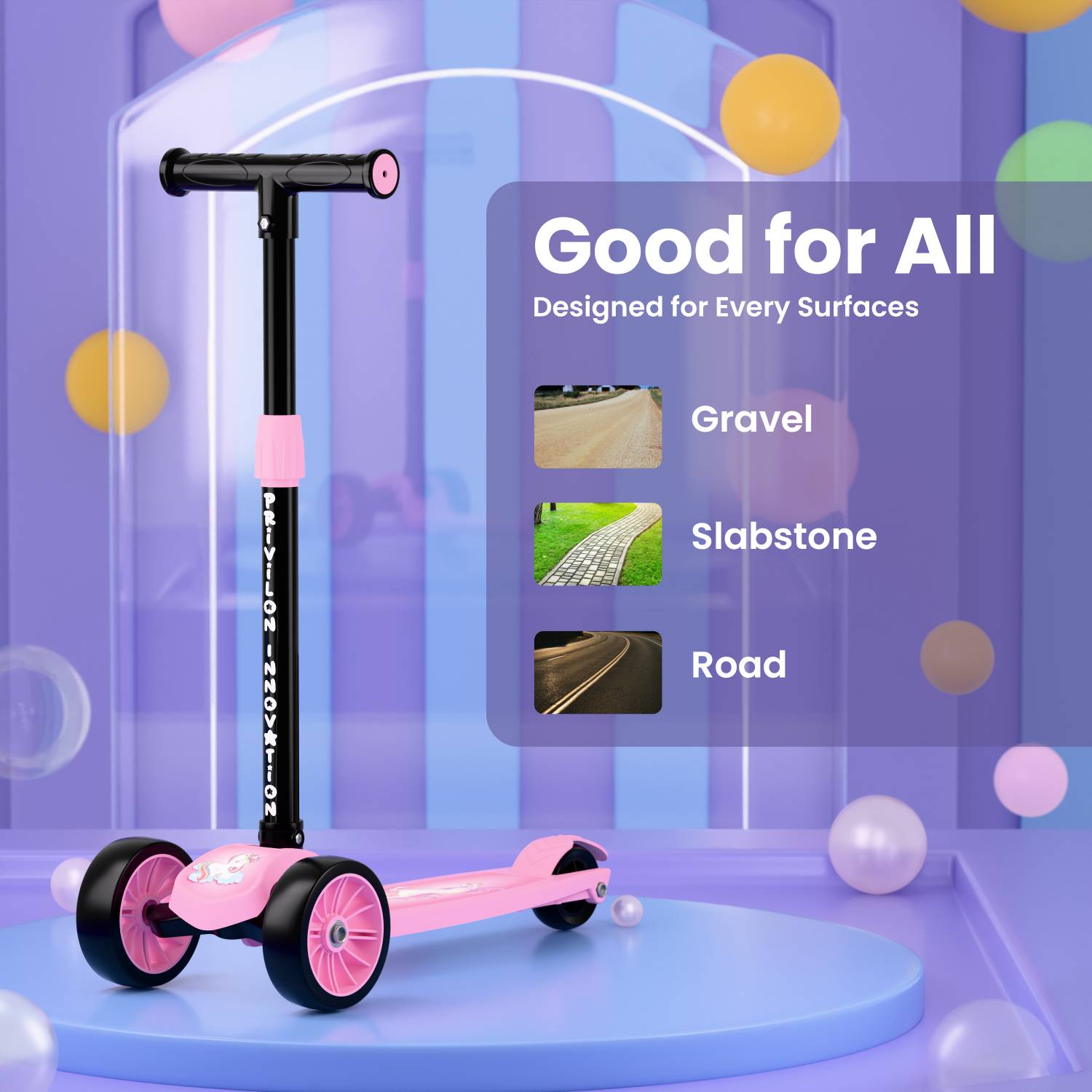 PRIVILON Kids 3-Wheel Kick Scooter - Image 3