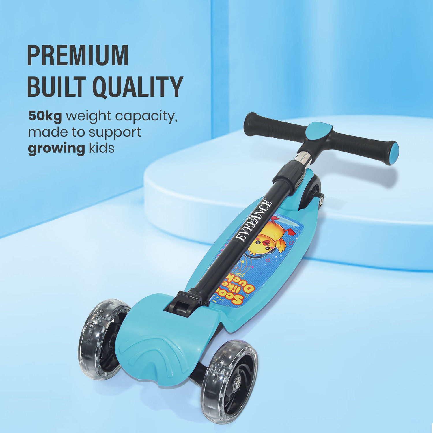 Image of EVELANCE Lil Roamer Scooter Foldable Kick Skating Cycle| Skate Scooter 50Kg Capacity Kids Scooter