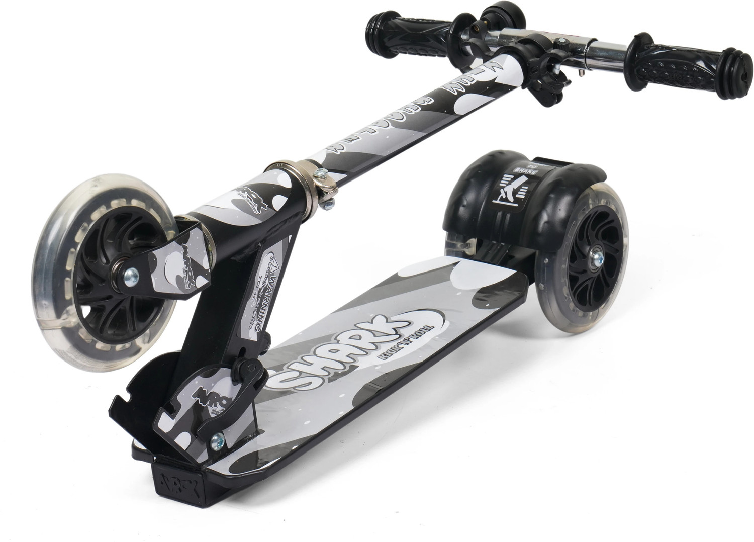 Image of DANDLES Shark Scooter for Kids 3+ Years with LED Wheels Capacity 40kg Kids Scooter