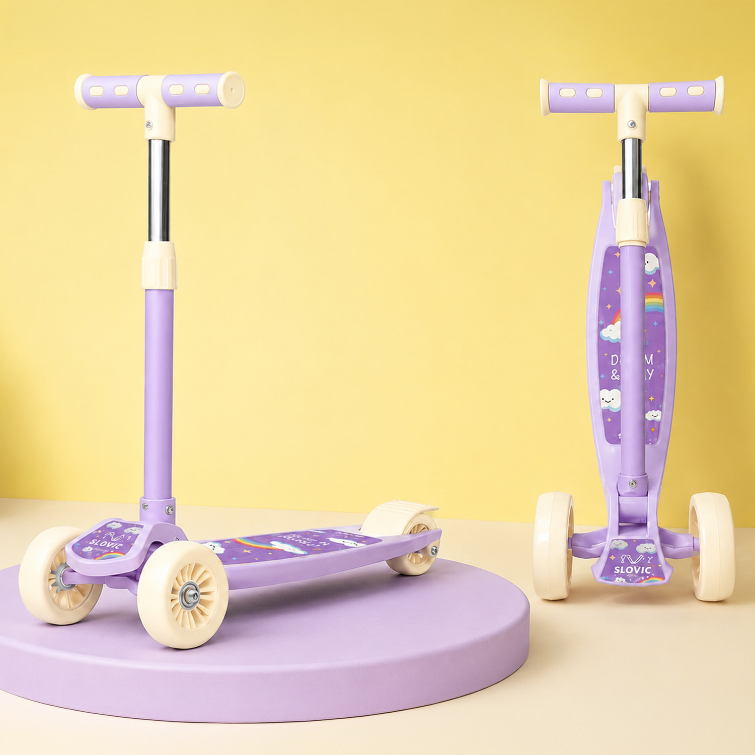 Image of SLOVIC Kick Scooter for Kids 3+ Years with Adjustable Handle Height [50 KG Capacity] Kids Scooter