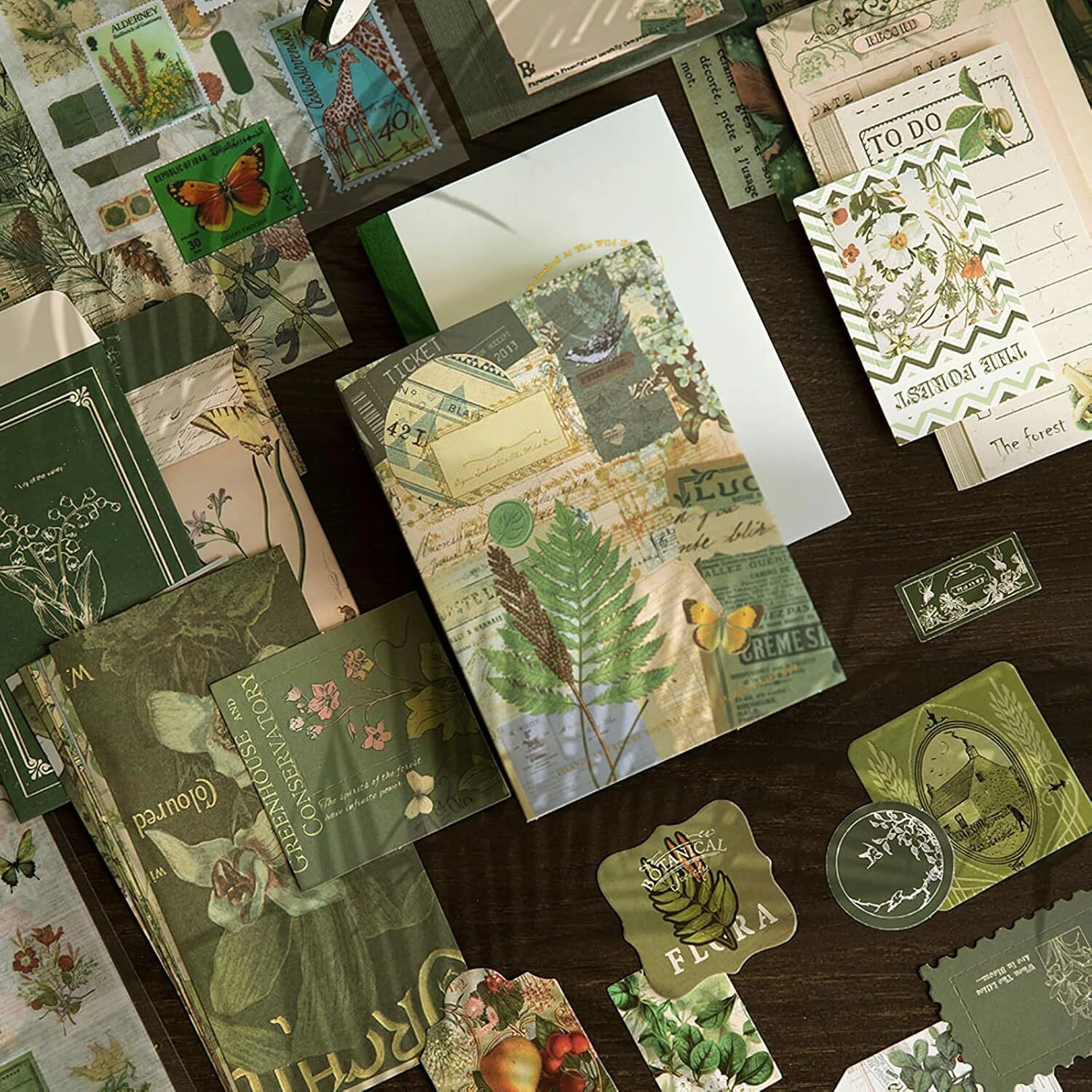 Image of Bstorify 346pcs Journal Supplies Kit Pack for Art Journaling Wild Dome Theme, Scrapbook Kit