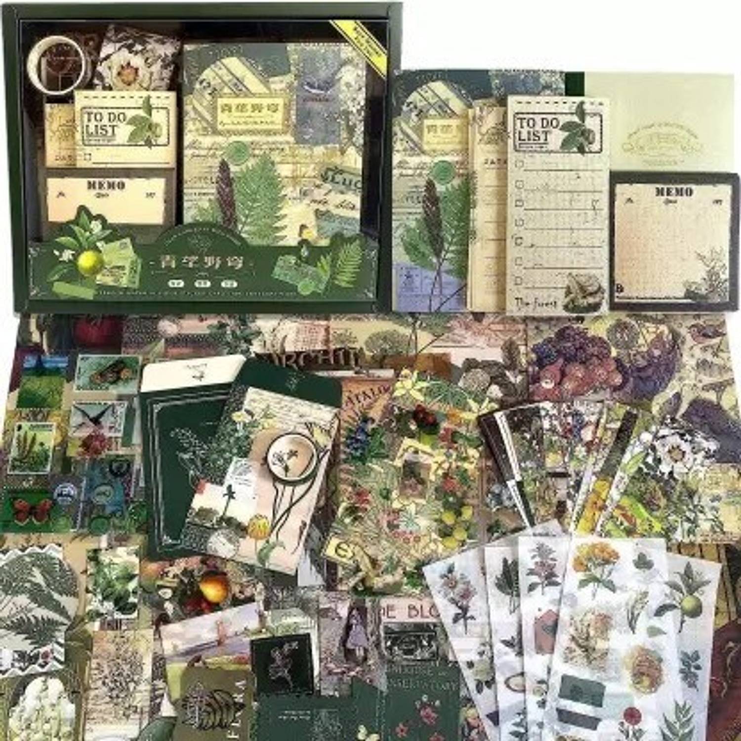 BIGMOTHERS 346pc Vintage Aesthetic Scrapbook Kit with Antique Papers, Stickers, WashiTape. Theme,  Scrapbook Kit