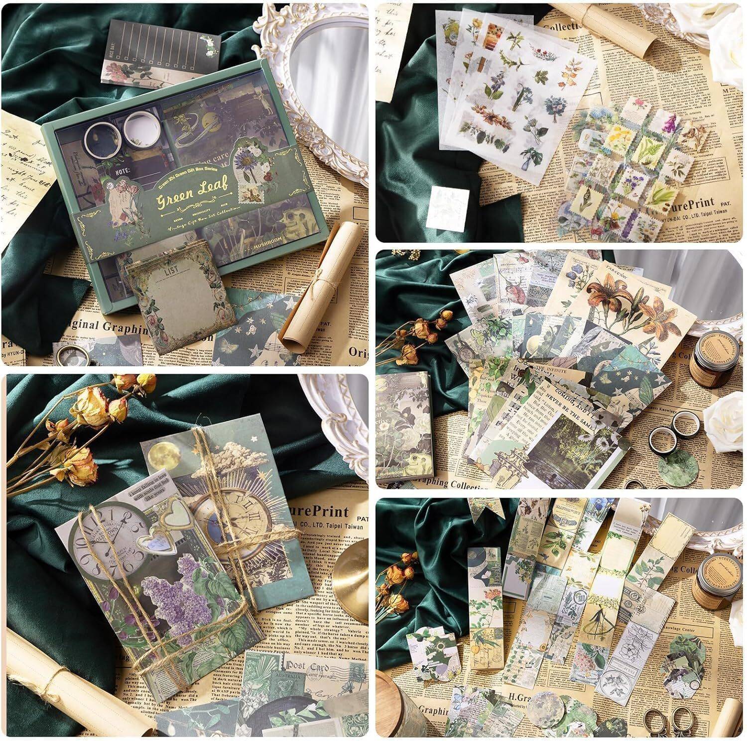 Zumie 346Pcs Vintage Journal Scrapbook Pack Kit For Art Journaling