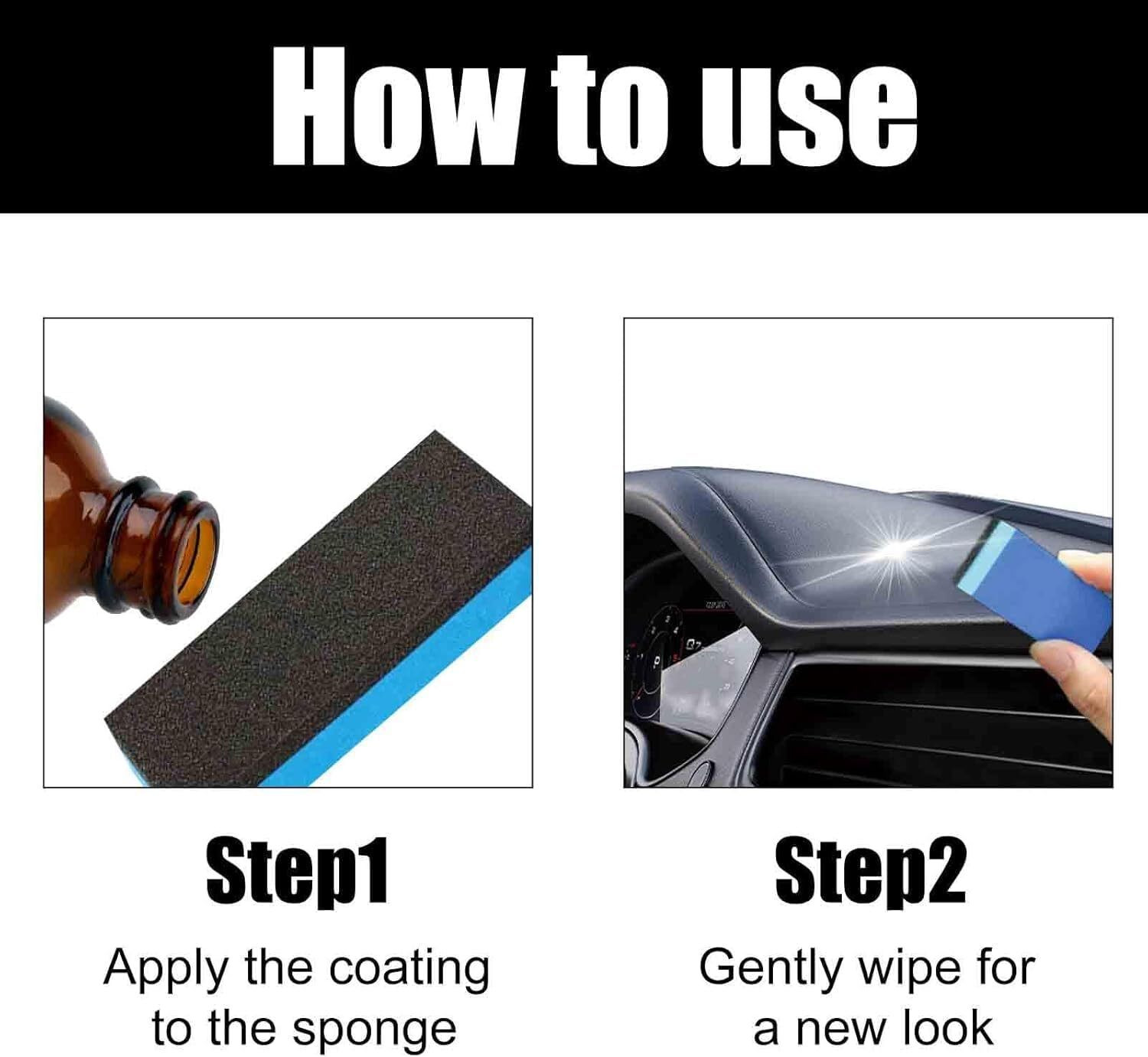 Image of kroywen Liquid Car Polish for Bumper, Dashboard, Exterior, Tyres, Chrome Accent, Headlight, Leather, Windscreen