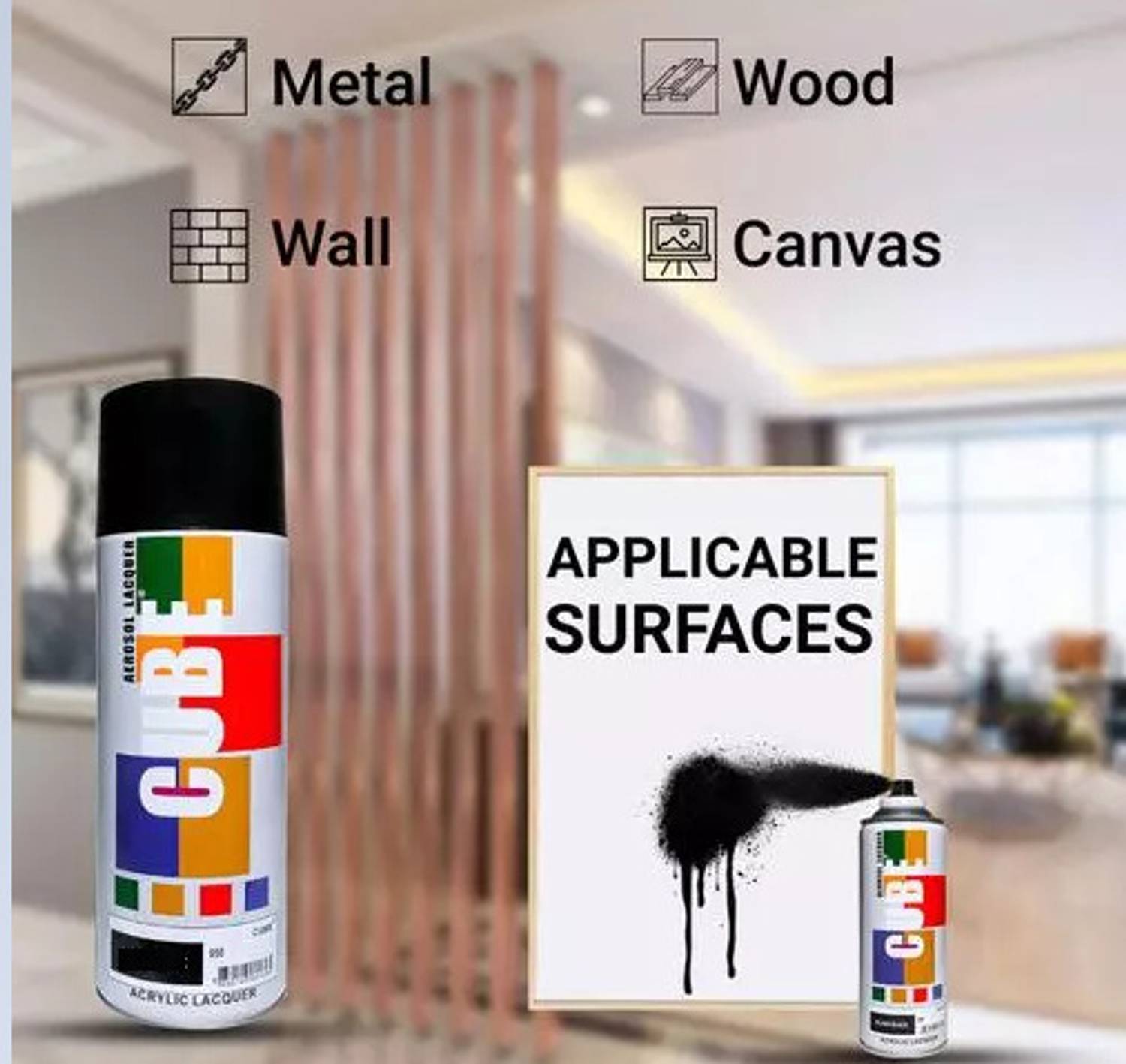 AirMount Black Spray Paint 950 ml